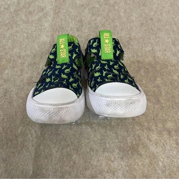 Converse All Star Superplay Dinoverse Green Hook and Loop Sandals Boys size 3 - Picture 3 of 13